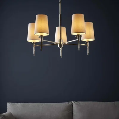 Pagazzi Obasi 5-Light Nickel Shaded Chandelier