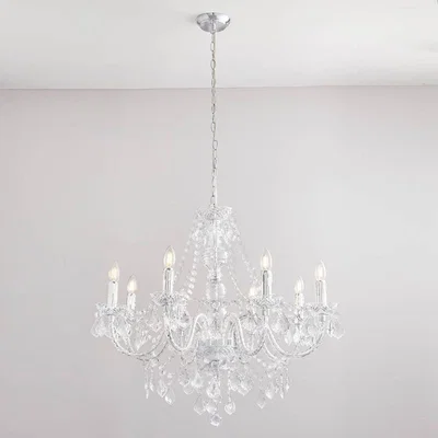 Pagazzi Clarence 8 Light Clear & Chrome Chandelier