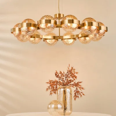 Pagazzi Ophira 12-Light Antique Gold Pendant