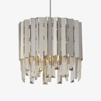 Pagazzi Florena Smoked &amp; Clear Glass Shade