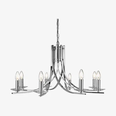 Pagazzi Searchlight Ascona 8 Light Ceiling Light Polished Chrome