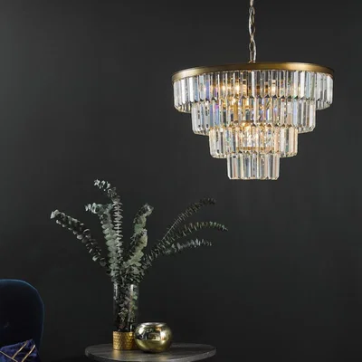 Pagazzi Rhapsody 6-Light Natural Brass Pendant