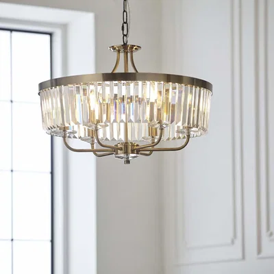 Pagazzi Elean Antique Brass Glass Pendant
