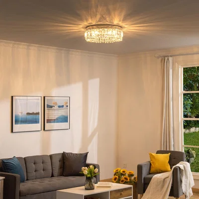 The Range Modern  Crystal Ceiling Light Chandeliers - Silver