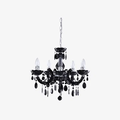 The Range Marie Therese 5 Light Chandelier with LEDs - Black