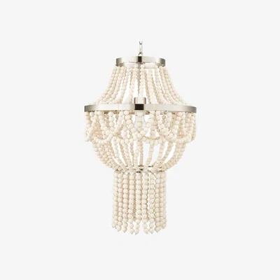 The Range Pilli Beaded Light Chandelier - Natural