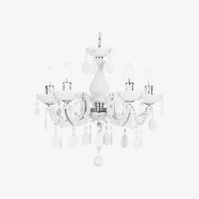 The Range Marie Therese 5 Light Chandelier with LEDs - White