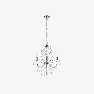 The Range Madonna 3 Light Dual Mount Chandelier with Bulbs - Chrome