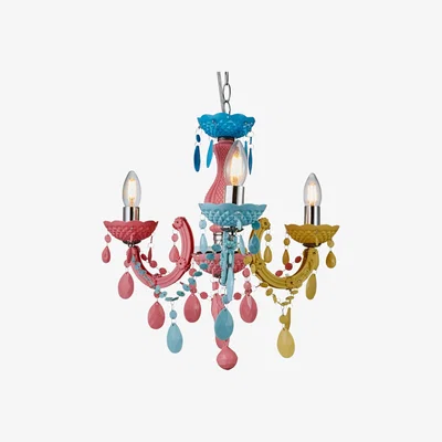 The Range Glow Marie 3 Light Chandelier - Multi-Coloured