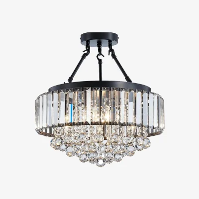 The Range Modern Round Layered Crystal Chandelier