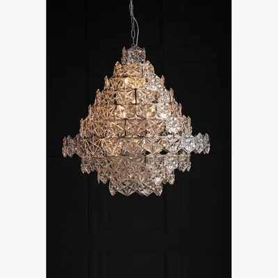 Rockett St George Showstopping Multi-Layer Glass Chandelier