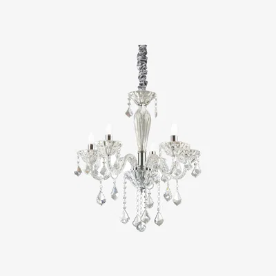 The Range Tiepolo  5 Light Chandelier Clear Glass, E14 - Clear