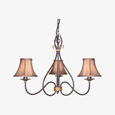 The Range Windermere Chandelier 3 Light Rust, Gold Finish - E14 - Gold
