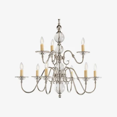 The Range Interiors 1900 Lighting Tilburg Chandelier  Nickel - Nickel