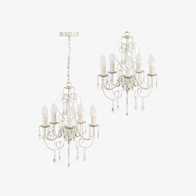 The Range Lille White Ceiling Light Chandelier - White