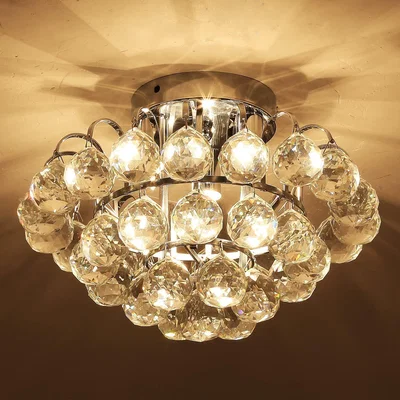 The Range Crystal Ceiling Chandelier - SIlver