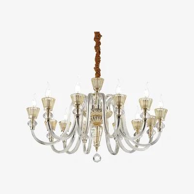 The Range Strauss  12 Light Chandelier Rose Gold Finish, E14 - Rose Gold