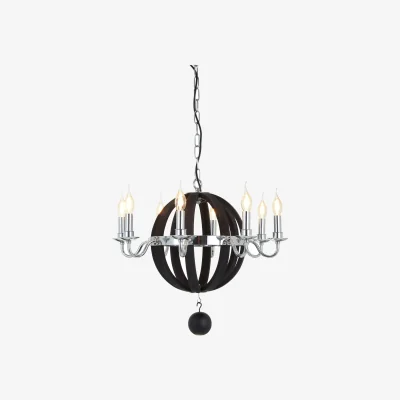 The Range Kensington Townhouse Black 8 Bulb Orb Chandelier
