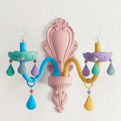 The Range Geniune K9 Crystal Chandelier Ceiling Light 2 or 6 Arms Macaron Multiple Colours - multiple colours / 1.5kg