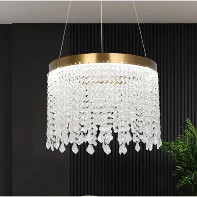 The Range Chandelier Gold Crystal Pendant - Gold