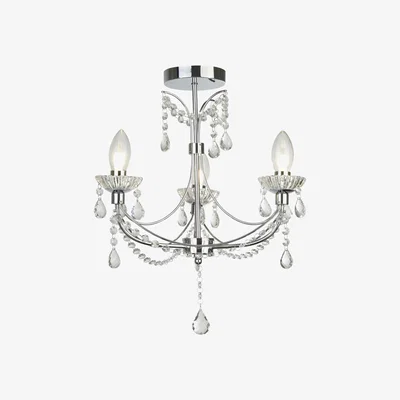 The Range Sertan Chrome 3Lt Bathroom Chandelier - Chrome