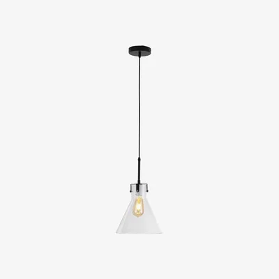 The Range Creative Glass Single Light Pendant Light - Black