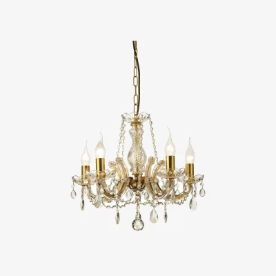 The Range Gabrielle Chandelier Brass