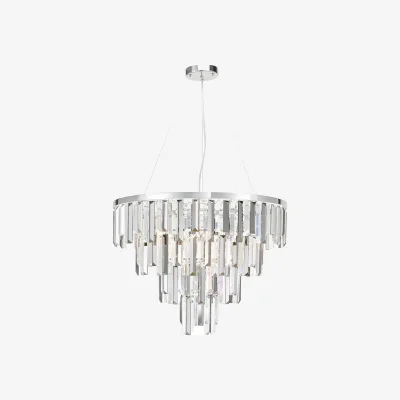 The Range Fuentes 5 Light Chandelier Polished Chrome Crystal