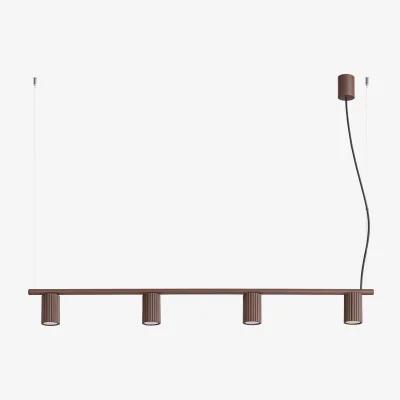 The Range Chandelier KARBON 4 brown - brown