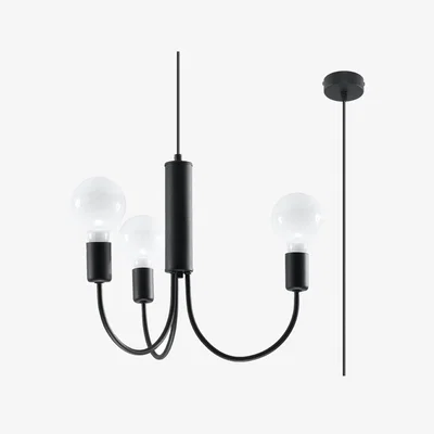 The Range Chandelier PICCOLO 3 black - black