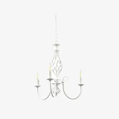 The Range Barley Twist Cream 3 Light Pendant - Cream