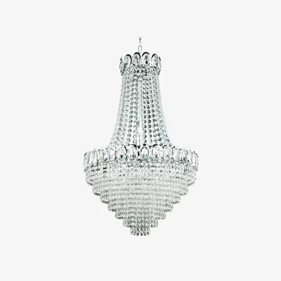 The Range Louis Philipe 6 Light Chandelier Chrome Finish, E14 - Chrome