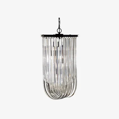 The Range Orsina Kensington Townhouse Long Glass Swirl Chandelier - Black