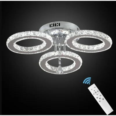 The Range Chandelier 3 Rings Silver Dimmable - Silver
