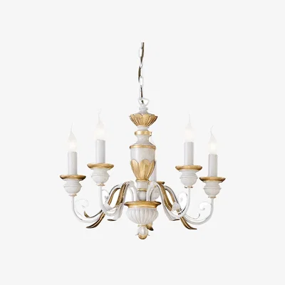 The Range Firenze 5 Light Chandelier - Gold