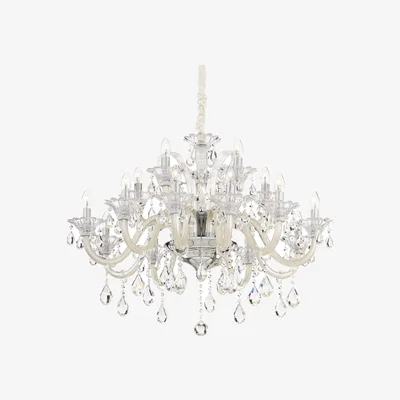 The Range Colossal  15 Light Chandelier Ivory Finish, E14 - Ivory