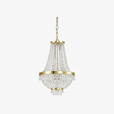 The Range Caesar  6 Light Crystal Chandelier Gold Finish, G9 - Gold