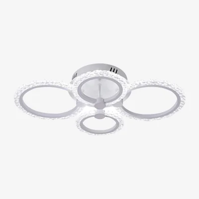 The Range Chandelier Modern 4 Rings White - White