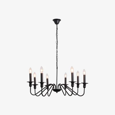 The Range Vintage Style Light Chandelier - Black