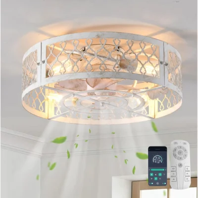 The Range Chandelier Fan White Round - White
