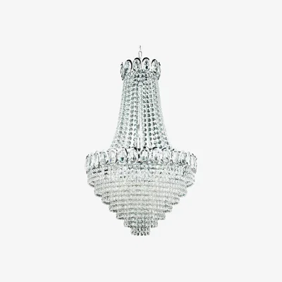 The Range Louis Philipe 11 Light Chandelier Chrome Finish, E14 - Chrome