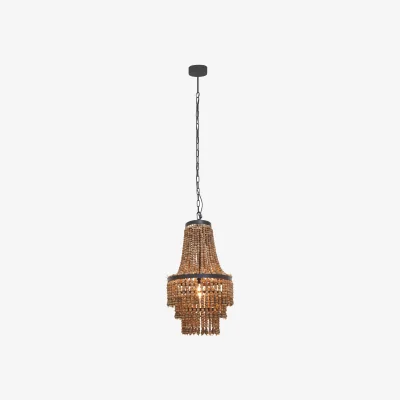 The Range Lapiz Wooden Beads Large Chandelier