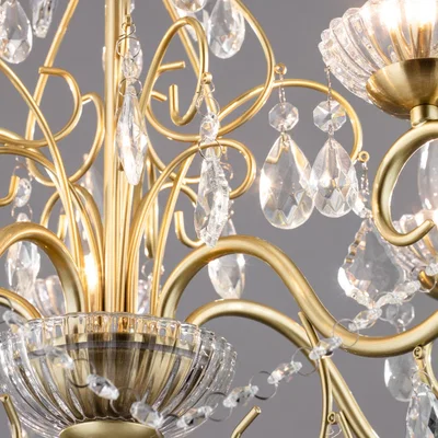 The Range Vara 5-Arm Bathroom Chandelier - Brass
