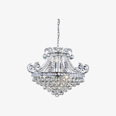 The Range Piriapolis Chrome 6Lt Tiered Chandelier - Silver