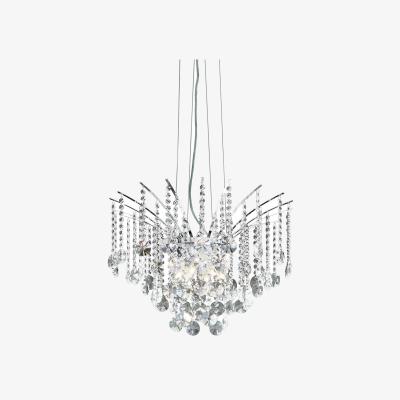 The Range Audi 6 Light Crystal Chandelier Chrome Finish, G9 - Chrome