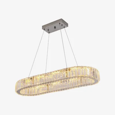 The Range Chandelier LED - Silver / Glass, Crystal, Stainless Steel
