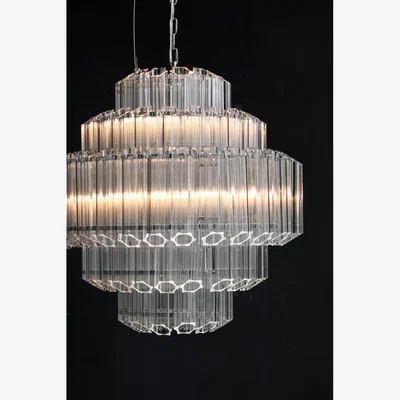 Rockett St George Stunning Art Deco Crystal Chandelier