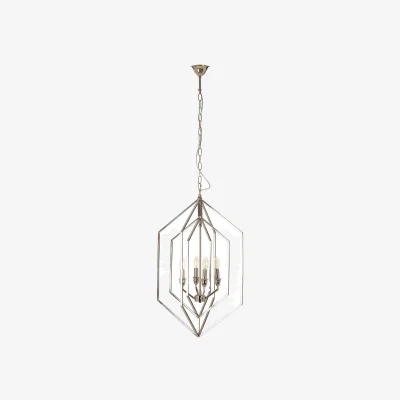 The Range Venice Hexagonal Chandelier - Silver