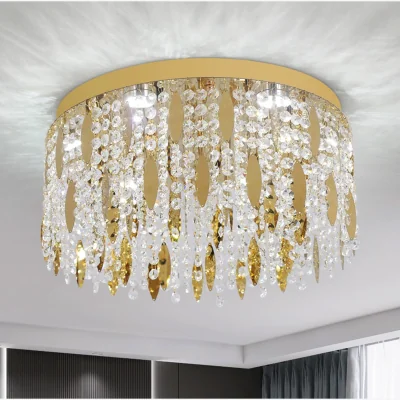 The Range Crystal Chandelier Round - Gold