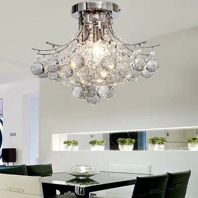 The Range Crystal Chandelier With Modern Illumination Fabric - Transparent